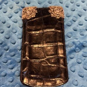 Glen Miller & Ann Turk long Black Wallet/Eyeglass Case 7”x 3”